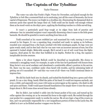 The Captain of the Tybaltine (18+) Image