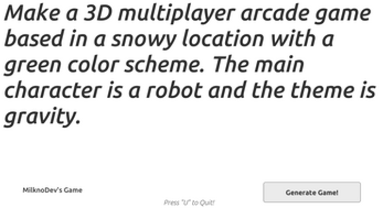Game Idea Generator screenshot