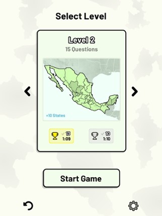 States of Mexico Quiz screenshot