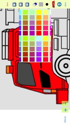 Vehicles Moving Coloring Book screenshot