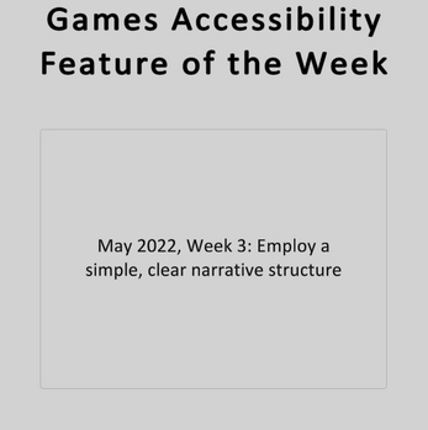 Accessibility Feature of the Week screenshot