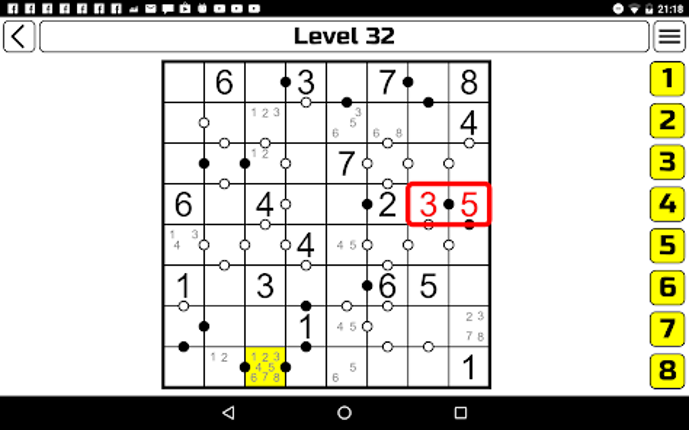 Kropki Puzzle screenshot