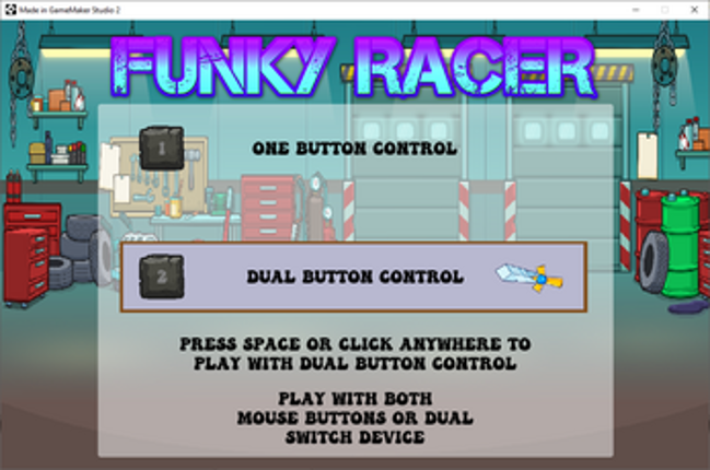 Funky Racing  - Accessible Game - One Button Simple Control System Image
