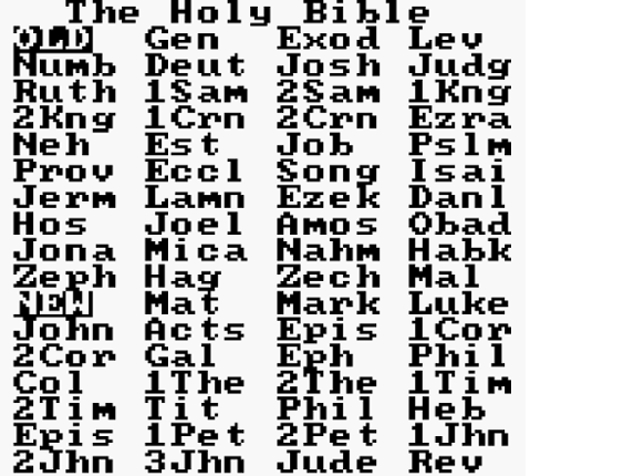 King James Bible for Use on Game Boy Image