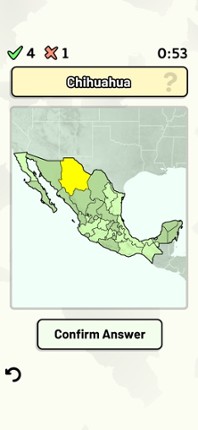 States of Mexico Quiz screenshot
