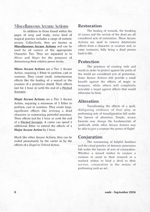 Vagrant SRD - Playtest 10 - Rites, Spells & Powers Image