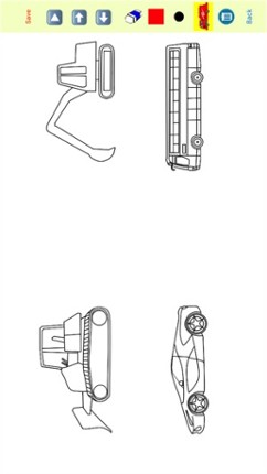 Vehicles Moving Coloring Book screenshot