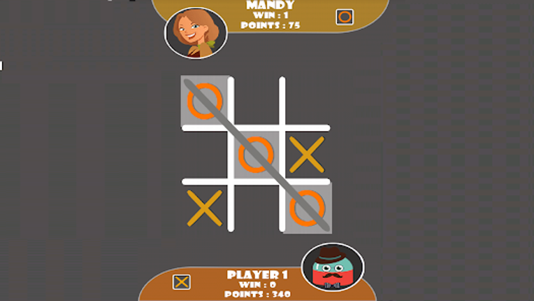 Tic tac toe multiplayer game screenshot