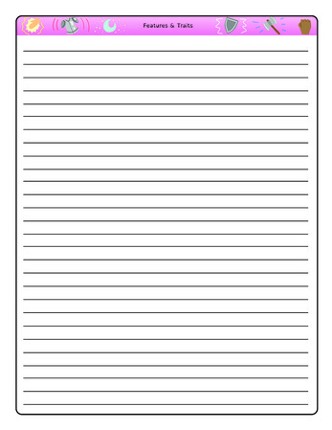 D&D 5e character sheet for dyslexia (4 pages; FORM FILLABLE INCLUDED) Image