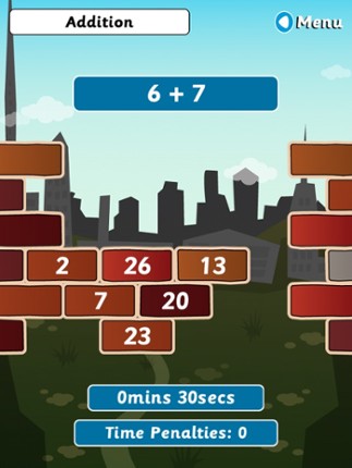 Wipeout Wall for iPad (Addition &amp; Subtraction) Image