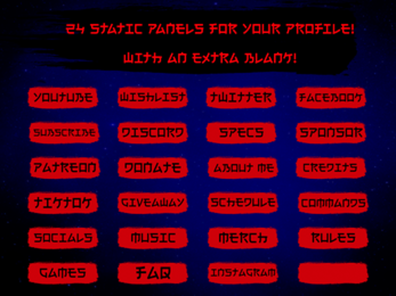Shadow Ninja Animated Stream Overlay Pack, For Twitch, Facebook, YouTube Etc. Complete with Alerts and Panels screenshot
