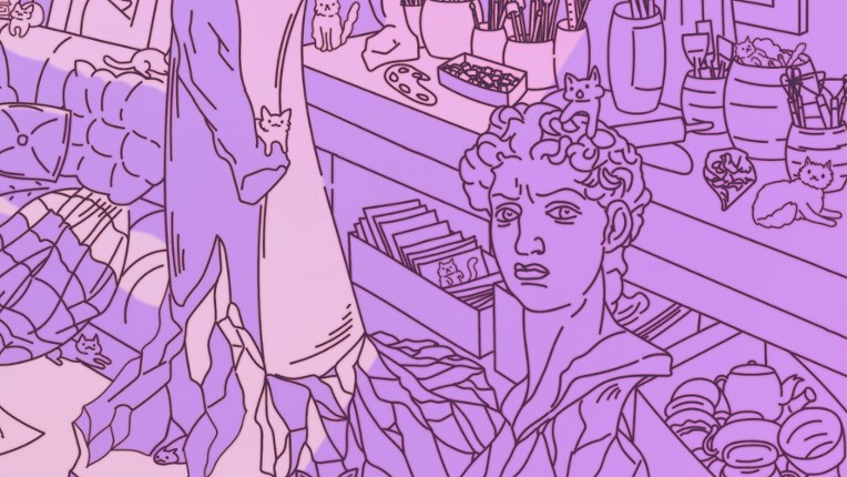 Cats Visiting Cozy Art Studios screenshot