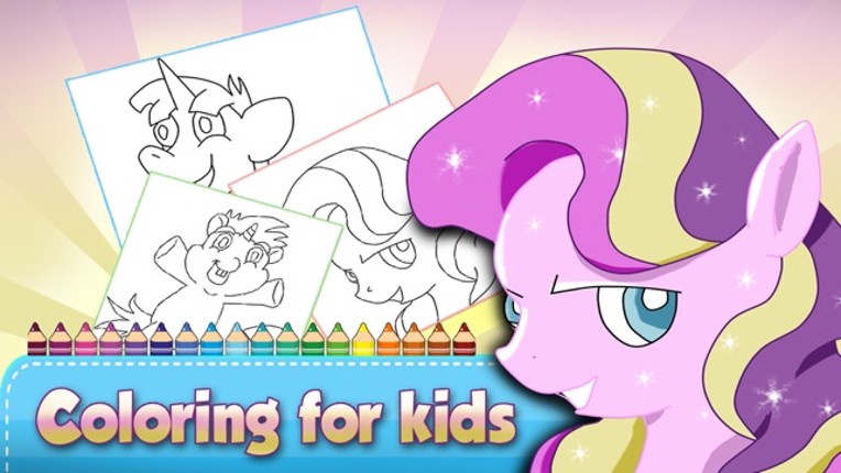 ` Pony Coloring book for Kids and Toddler Activities - Girl edition LITE screenshot