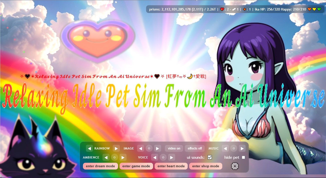 Games like ♡ Relaxing Idle Pet Sim from an Ai Universe ♡ [虹夢・愛戦]