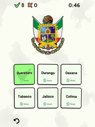 States of Mexico Quiz screenshot