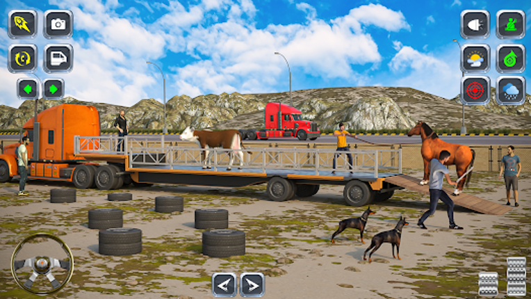 Real Animal Cargo Truck Game Image