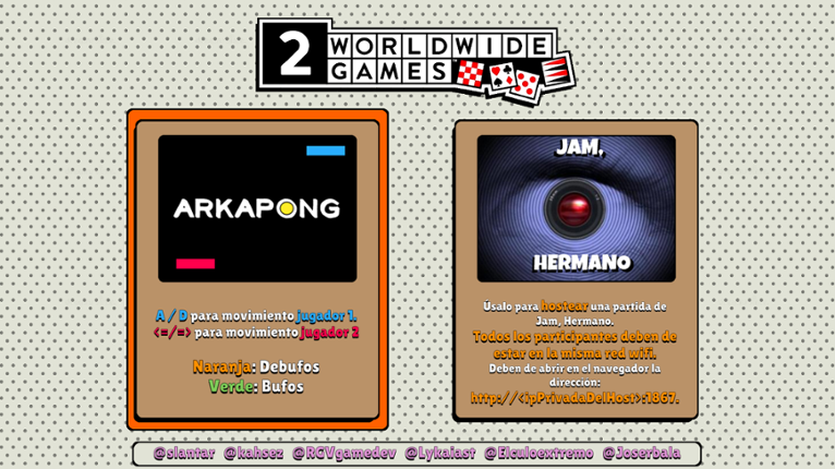 2 Worldwide Games (Jam Hermano & ArkaPong) Game Cover