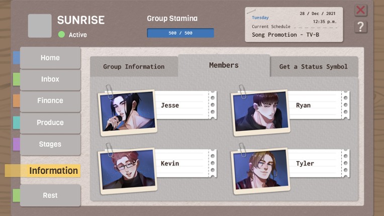 K-Pop & Rock Band Manager screenshot