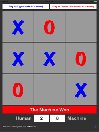 AI x0 (Tic-tac-toe) UNBEATABLE screenshot