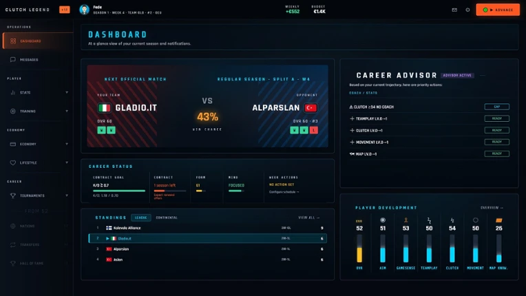 Clutch Legend: FPS Career Simulator Image