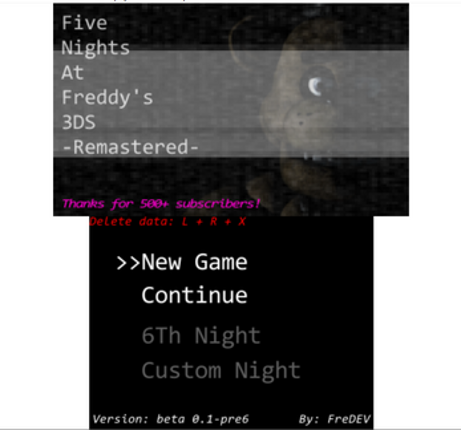 FNaF 1 3DS - Remastered screenshot