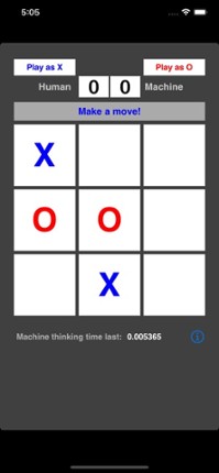 AI x0 (Tic-tac-toe) UNBEATABLE screenshot