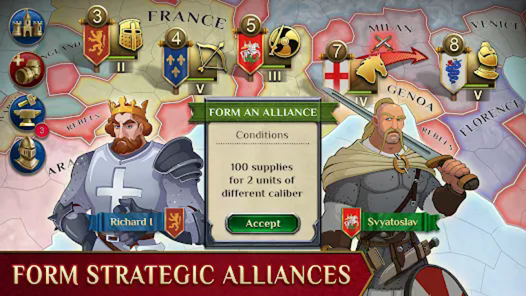 Timelines: Medieval War TBS screenshot