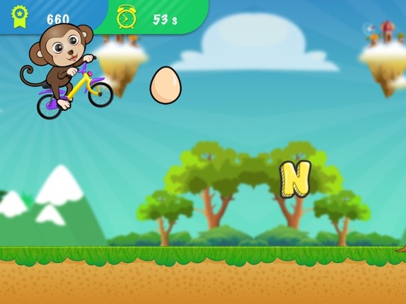 ABC Jungle Bicycle Adventure preschooler eLEARNING app screenshot