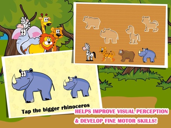 Animals Toddler Preschool FREE - All in 1 Educational Puzzle Games for Kids Image