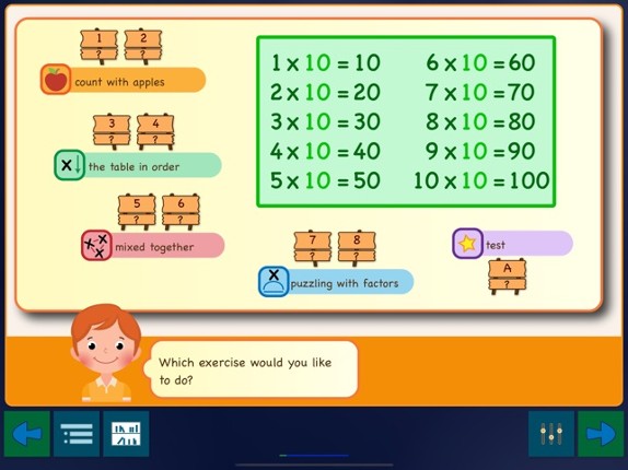 Multiplication Tables & Apples screenshot