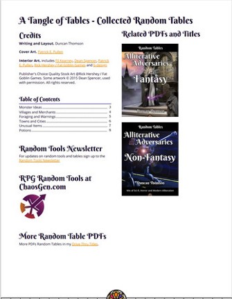 Tangle of Tables screenshot