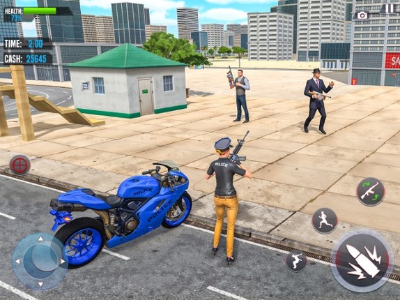 US Police Chase Bike Games 3D screenshot
