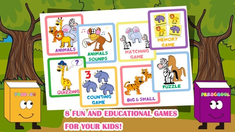 Animals Toddler Preschool FREE -  All in 1 Educational Puzzle Games for Kids screenshot