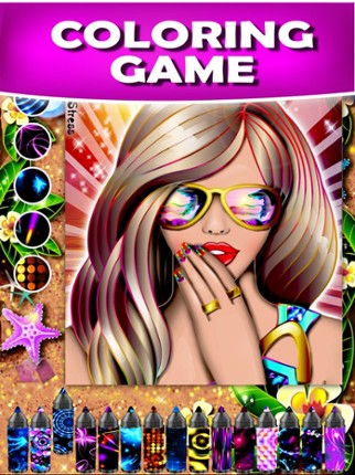 Tropical Princess with Fun Coloring Dress Up Games Image