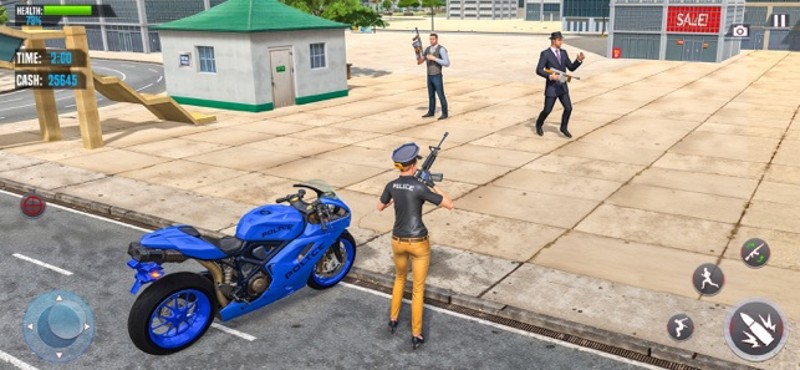 US Police Chase Bike Games 3D screenshot