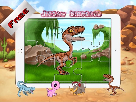 Dinosaur Jigsaw Puzzle Farm - Fun Animated Kids Jigsaw Puzzle with HD Cartoon Dinosaurs screenshot