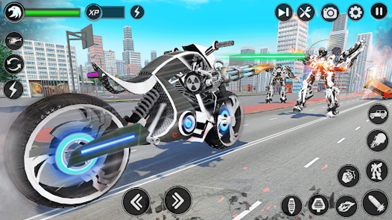 Flying Hawk Robot Car Games screenshot