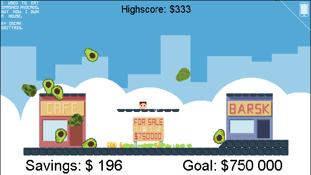 Games like I used to eat smashed avocado, but now I own a house