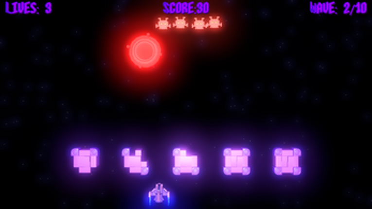 Neon Invaders 3D Image