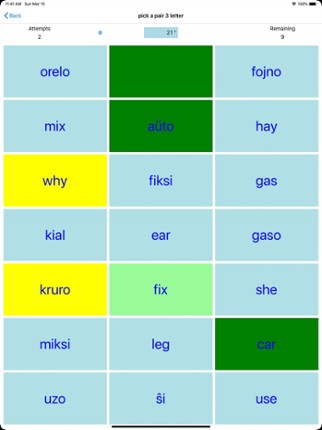 PickAPair Esperanto - English screenshot