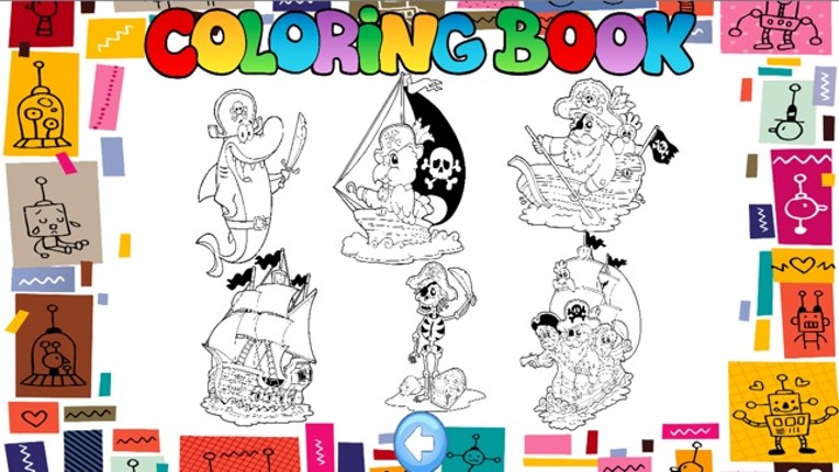 Pirate coloringbook kids free - Captain Jake ship for firstgrade Image
