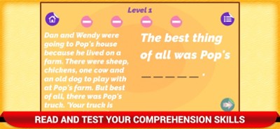 Reading Comprehension Fun Game Image