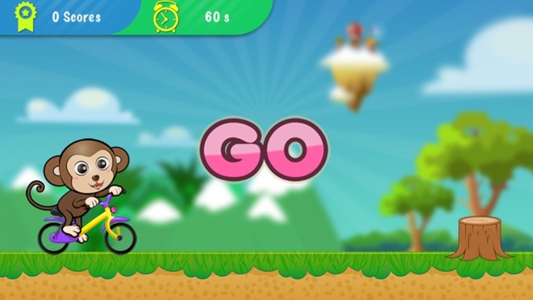 ABC Jungle Bicycle Adventure preschooler eLEARNING app screenshot