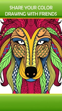 Animal Art Designs - Zen Therapy Adult Coloring Book screenshot