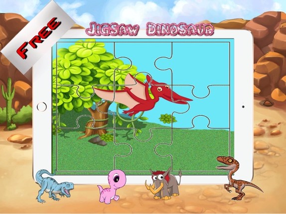 Dinosaur Jigsaw Puzzle Farm - Fun Animated Kids Jigsaw Puzzle with HD Cartoon Dinosaurs screenshot