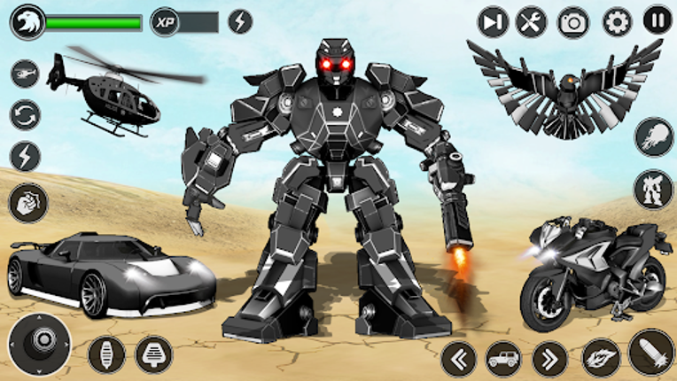Flying Hawk Robot Car Games Image