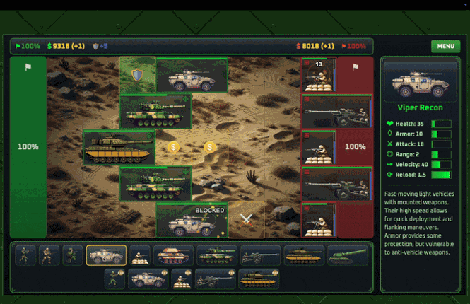 WAR DECK: Tactical Warfare Simulation Image