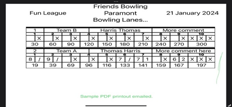 Bowling Roster screenshot