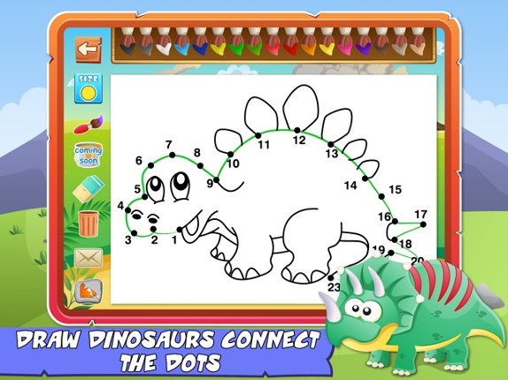 Dinosaurs Activity Center Paint & Play Free - All In One Educational Dino Learning Games for Toddlers and Kids screenshot