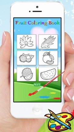 Food Coloring Book for Kids - Fruit Vegetable drawing games screenshot